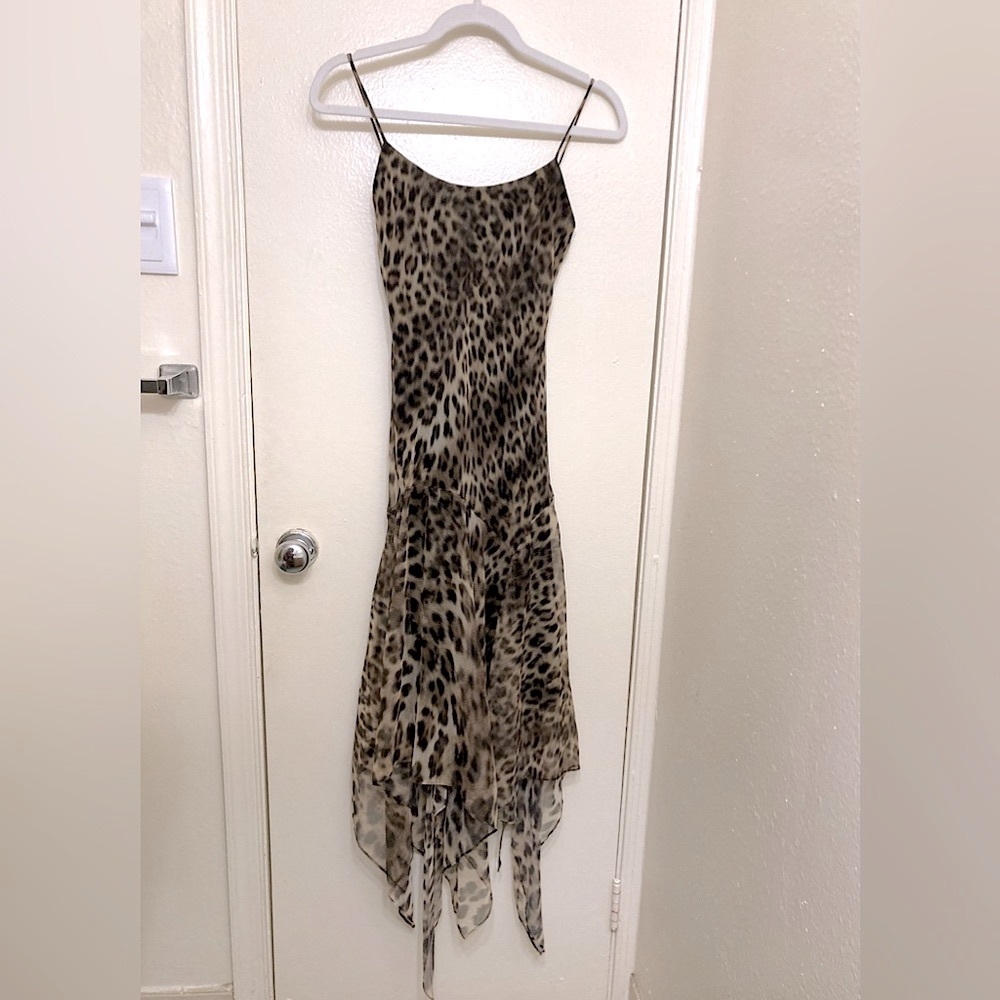 Morgan and Co. Leopard Print Chiffon Dress